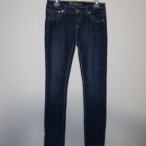 Vintage Y2K Bubblegum Skinny Jeans Low Rise – Dark Wash (Women’s 9/10)